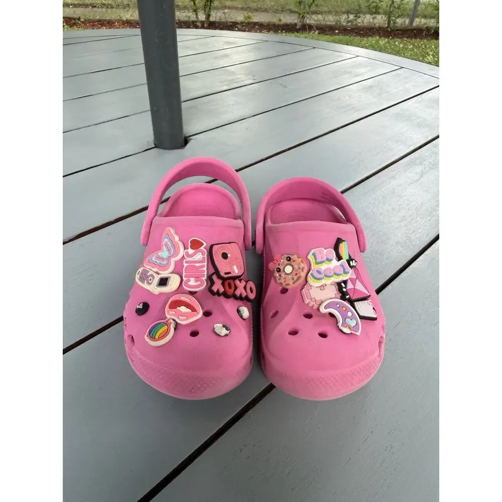 Crocs Classic Clog Kids Pink Shoes Size C10 Lightweight Comfort Slip On Sandals